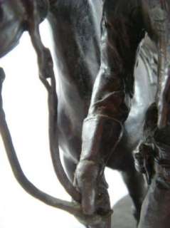   Signed Western Bronze Sculpture Texas Ranger Bob Johnson 8/20  