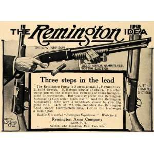 1909 Ad Remington Arms Company Pump Gun Shot Gun Rifle   Original 
