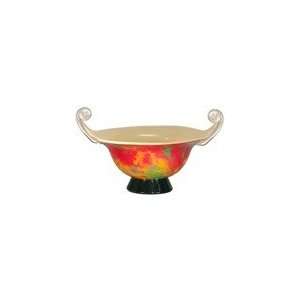    Dale Tiffany Glass Orange Burst Decorative Bowl