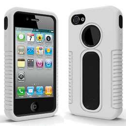   Shield Double Layer Hard Case Gel Cover For Apple iPhone 4S NEW  