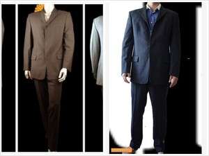 MEN TWO ZARA 4 button Wool Casual Suit Jacket & Pants Sz L $500  