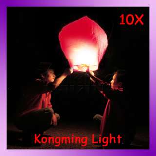 10x Flying Lantern Chinese Light Holiday Celebrating Wishing Lamp 