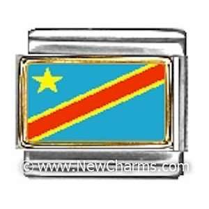  Zaire Congo Photo Flag Italian Charm Bracelet Jewelry Link 