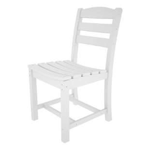 Polywood La Casa Cafe Dining Side Chair Pair in White  