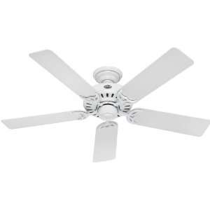 Hunter Fan 25517 Core Ceiling Fans 52 Inch White with 5 White Bleached 