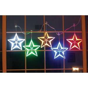  HomeBrite Multi Color LED Light Stars Set of 5