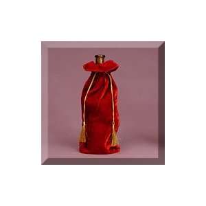  6ea   6 X 14 Red Velvet Wine Bag