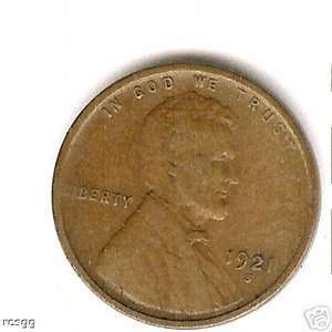  1921 S LINCOLN PENNY XF CONDITION 