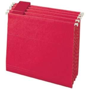   Cut Tab Hanging File Folders, Red, 25/Box (10253)