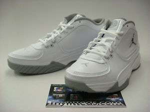  Air Jordan Team ISO Low White Metallic Silver Grey Mens Sneakers Shoes