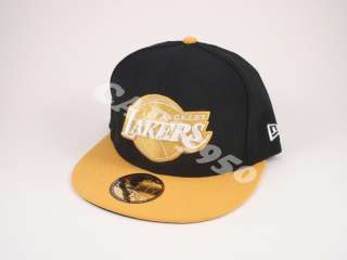 LA Lakers Hat New Era Cap 5950 Fitted Black & Yellow  