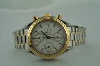 Omega Speedmaster Automatic White Dial 18kt Gold & SS  