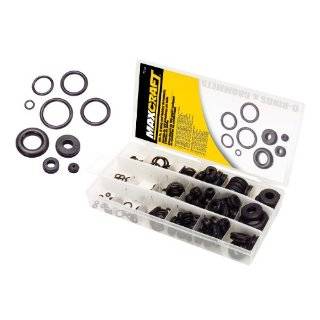 MAXCRAFT 7713 O Ring and Rubber Grommet Assortment, 195 Piece