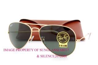 New Ray Ban Sunglasses RB 3025 L0205 GOLD Aviator 58  