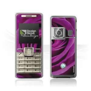  Design Skins for Sony Ericsson K200i   Purple Rose Design 