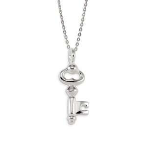    .925 Sterling Silver Unique Oval Skeleton Key Charm Jewelry