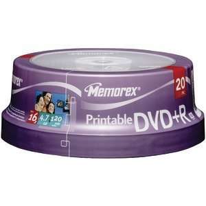  Memorex 4.7 Gb Dvd+Rs (Printable; 20 Ct Spindle) (Cd 