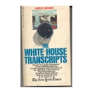   White House Transcripts (9780670763245) New York Times editors Books