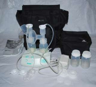 Ameda Purely Yours Breastpump Double Electric + 4 bottles & lids 