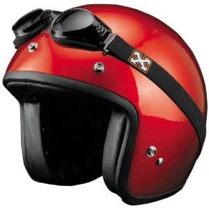 SparX Pearl Sparkle Red Open Face Helmet   Color  Red   Size  Extra 
