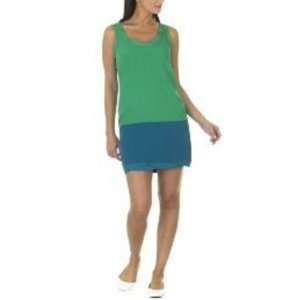   Target Womens Blue Green Colorblock Shift Dress Juniors Size L Large