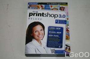 New Broderbund The Print Shop 3.0 Deluxe 27260 SLV 705381272601  