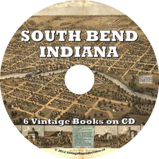South Bend, Indiana {6 Vintage Books}   History, Genealogy, Biography 