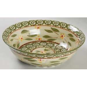  Temp Tations Old World Green Soup/Cereal Bowl, Fine China 