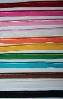 yds Elastic Stretch Lip Piping Black White Brown Pink  
