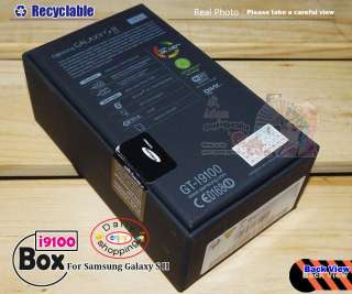   Galaxy S2 S II Package Retail box + Manual Guide Black Hard  