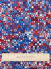 Quilts of Valor Patriotic Red White Blue Squares Timeless Treasures 