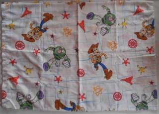 Disney TOY STORY BUZZ WOODY Twin Flat Bed Sheet Fabric Material  
