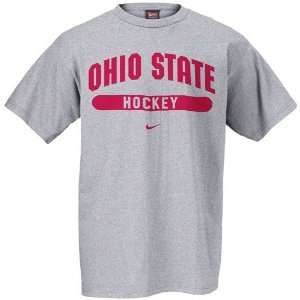  Nike Ohio State Buckeyes Ash Hockey Locker Room T shirt 