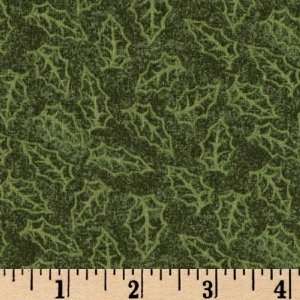  45 Wide Stitching in the Woods Leaves Green Fabric By 