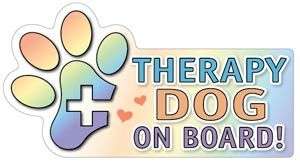 Therapy Dog on Board Car Magnet **QUALITY**  