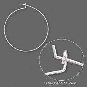 300* Silver Plated 25mm Earwire Hoops  Wine Charm Rings  