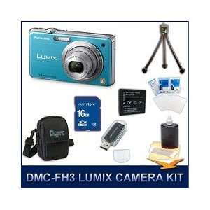 Panasonic LUMIX DMC FH3A FH3 FH3A Blue Digital Camera with 