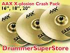 Sabian Cymbal Pack AAX X plosion Crash Set 16, 18, 20 Xplosion 