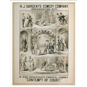 Historic Theater Poster (M), HJ Sargents Comedy Company (organization 