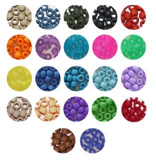 MATTE FROSTED CROW BEADS PONY BEADS 6x9mm BeadExplosion  
