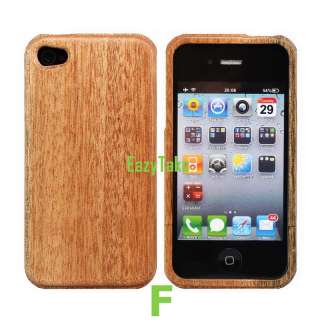 New Genuine Unique Natural Wooden Cover Case for iPhone4 4G iPhone 4S 