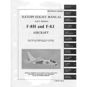  Vought F8H, J  Crusader  Aircraft Flight Handbook Manual 