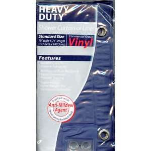 Heavy Duty Navy Shower Curtain or Liner, Commercial Grade Vinyl 