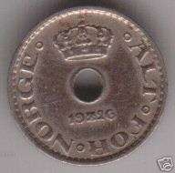 Norway Norge 10 ORE 1926 Coin Coins XF RARE  