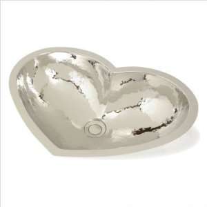 Cceur 7030 Metal 19.3 x 11.8 Heart Shaped Bathroom Sink Faucet Hole 