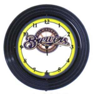  Milwaukee Brewers Neon Clock