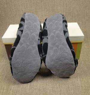Coach Rio 12CM Signature Knit Ballet Flat Slipper Shoe A0180 New In 