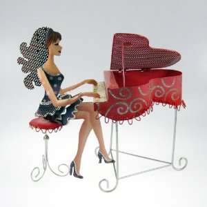  Girl Playing Grand Piano Jewelry Holder Box Display All 