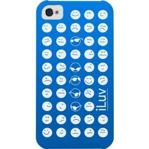  New Blue/White EMOTICON Soft Coated Ultra Thin Case For 
