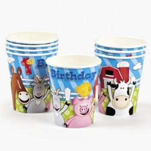  Farm Theme 1st Birthday Paper Cups Toys & Games